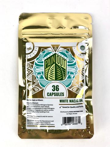 Pain Out Kratom Green Maeng Da 36ct Capsules - BBW Supply