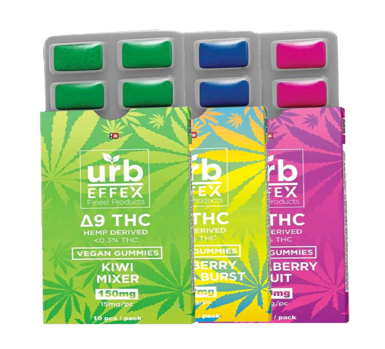 Premium Urb X Extrax Delta 9 THC Gummies 150mg | 15mg |Pack Of 10 ...