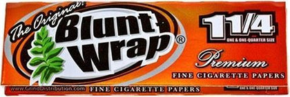 THE ORIGINAL BLUNT WRAP 1 1/4 MEDIUM FINE CIGARETTE PAPERS