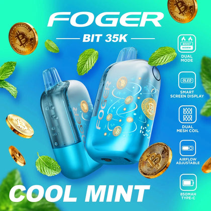 Foger Bit 35K Disposable Vape – 35,000 Puffs, Rechargeable, Clear Tank & 15+ Flavors | Wholesale & Retail BBW Supply