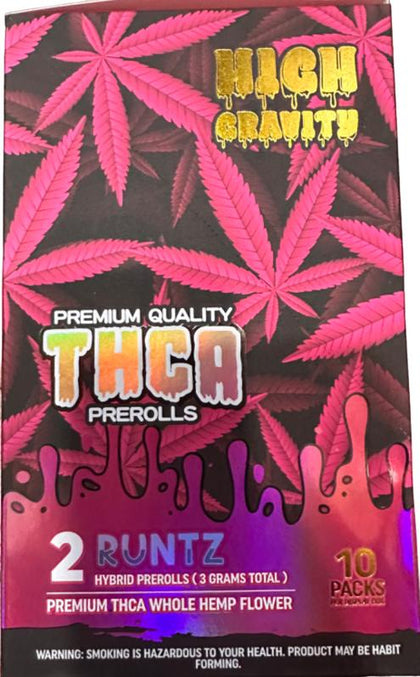 HIGH GRAVITY PREROLLSS 3G | PACK OF 10 BBWSUPPLY.COM