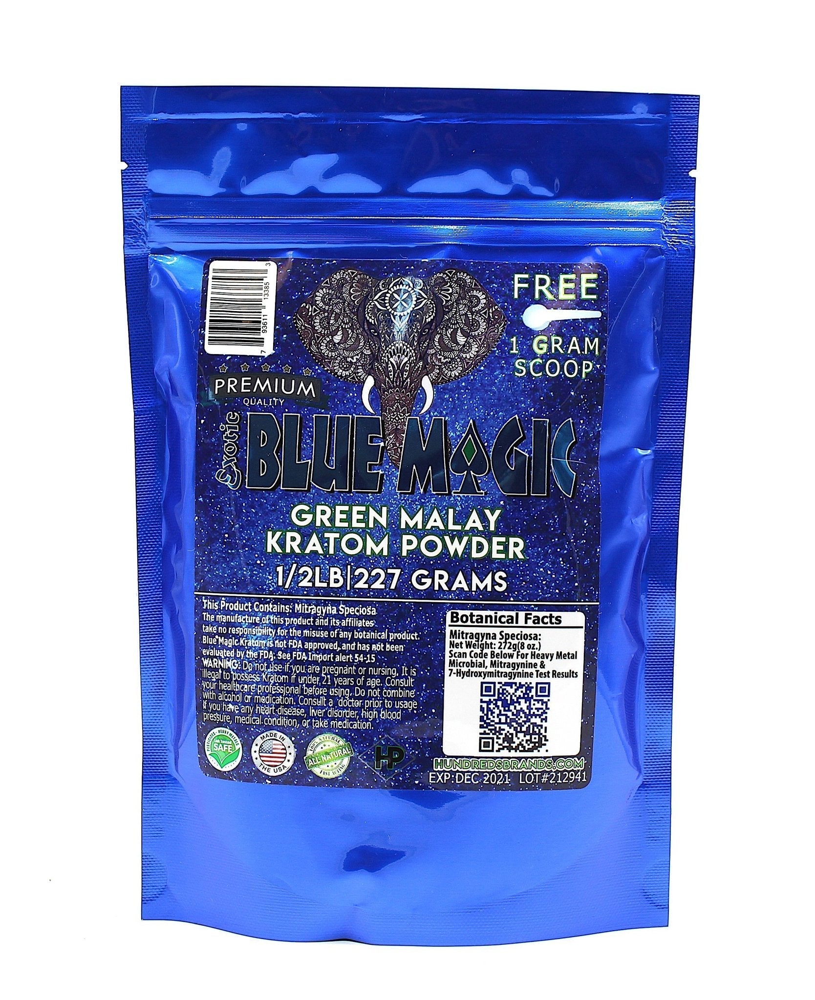 Blue Magic Green Malay kratom 1000mg