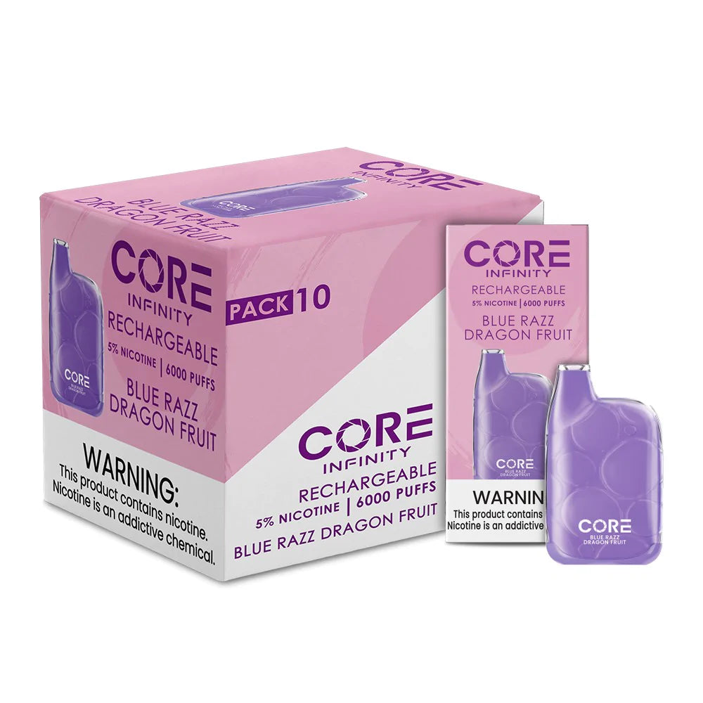 Core Infinity CR6000 Disposable | 6000 Puff | 5% Rechargeable Disposable Vape | PACK OF 10