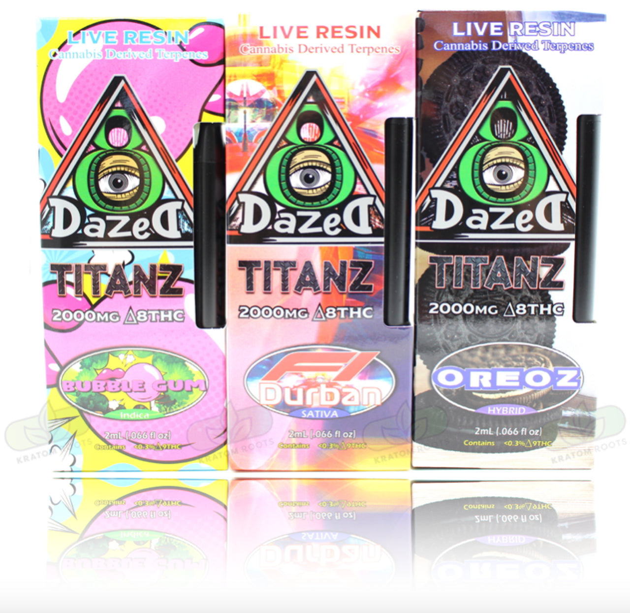 Dazed - TITANZ Delta 8 Live Resin Disposable ( 2000MG / Display of 5 )