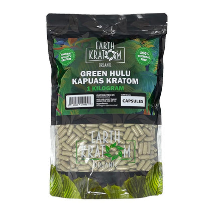 earth kratom_kilo capsules green hulu kratom - BBW Supply