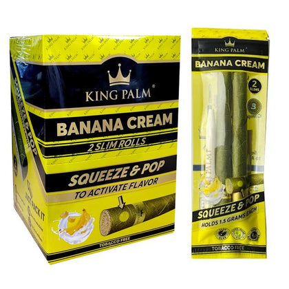 KING PALM 2 SLIMS HOLD 1G EACH BANANA CREAM - BBW Supply