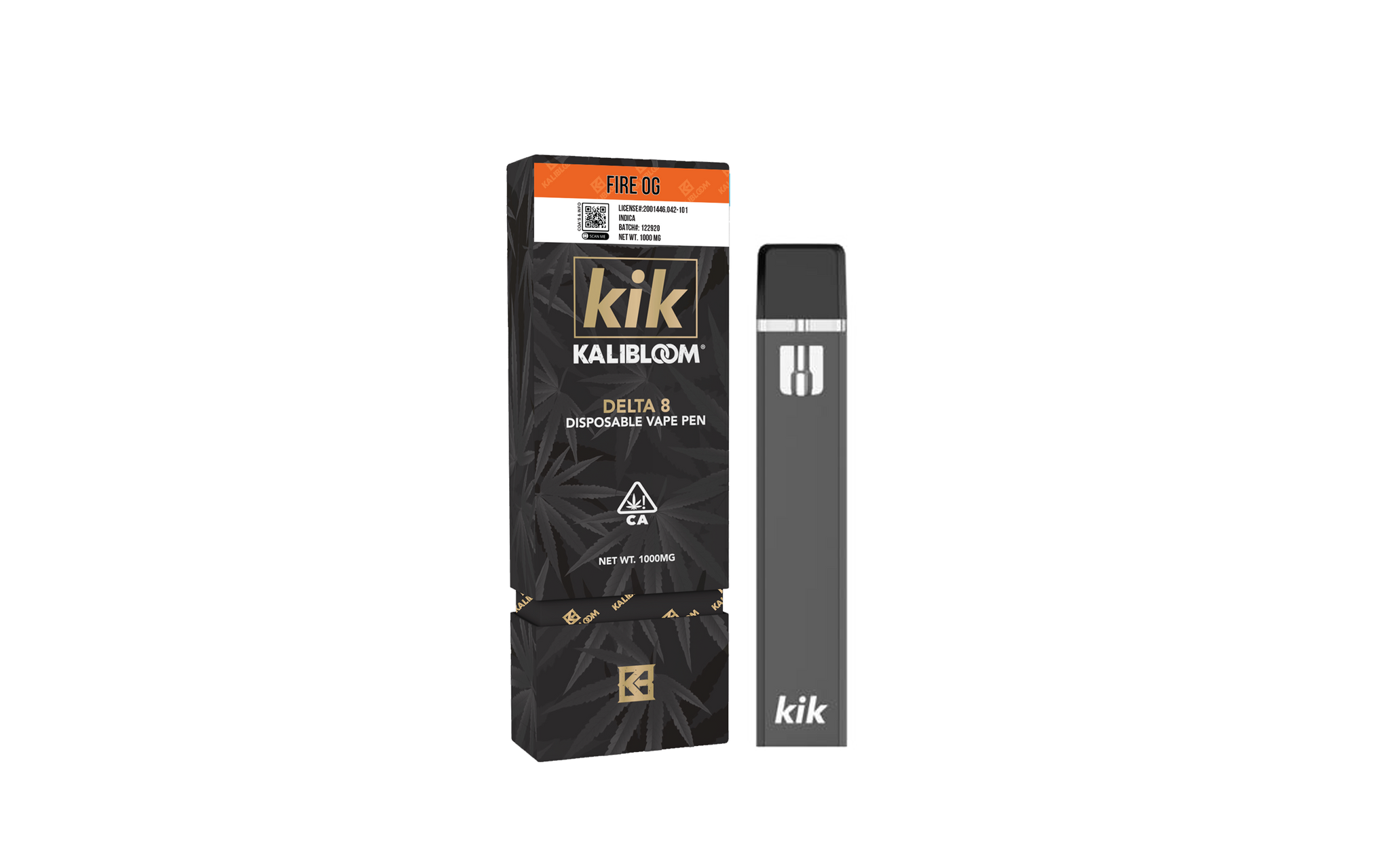 Kalibloom Kik Delta 8 Disposable Vape Device 1000mg | Pack OF 5|