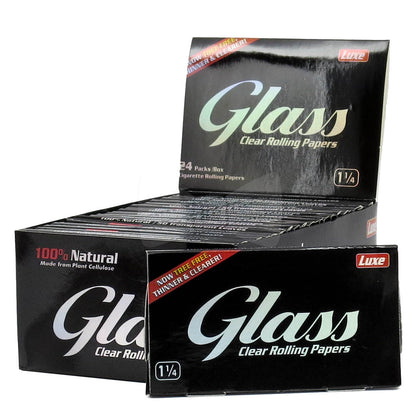 Luxe Glass Clear Rolling Papers 1 1/4 24ct - BBW Supply