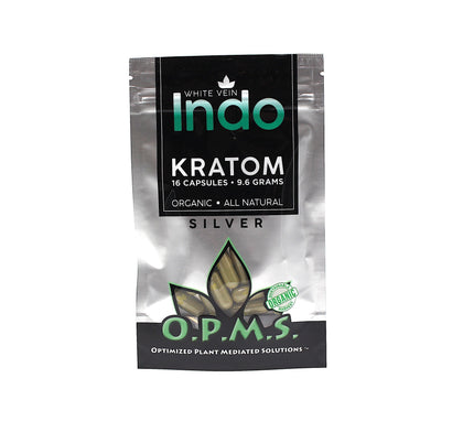 OPMS Silver Maeng Da Kratom 9.6gm 16 Cap - BBW Supply