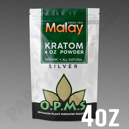 OPMS Silver Malay Kratom 4oz Powder - BBW Supply