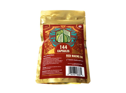 Pain Out Kratom Red Maeng Da 144ct Capsules - BBW Supply