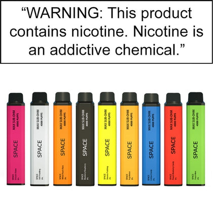 SPACE MAX SUB-OHM DISPOSABLE - 4000 PUFFS - BBW Supply