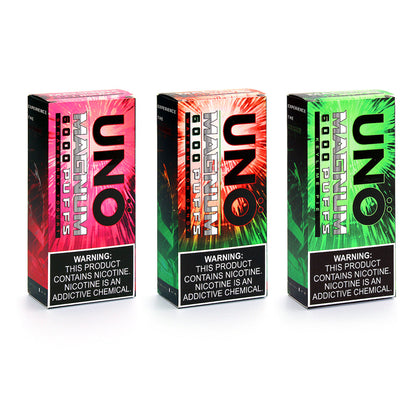 Uno Magnum 6000 Puff Disposable Vape Pen Device | 5% Nicotine (PACK OF 5) - BBW Supply