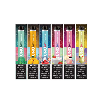 Uno Mas Disposable 5% (1200 Puffs) - Pack Of 10 - BBW Supply