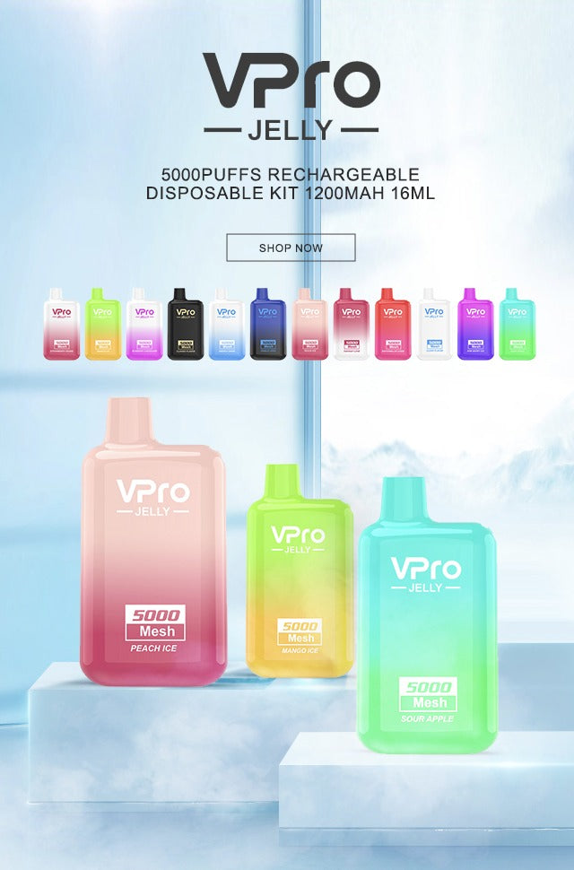 VPro Jelly Vape Disposable Kit 5000 Puff 1200mAh 16ml  | Pack Of 10
