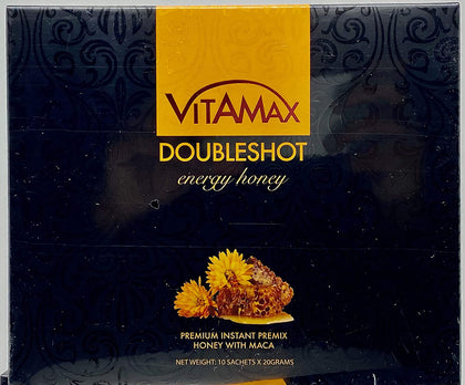 Vitamax DoubleShot Energy Honey - 10 Sachets - 20 Grams - BBW Supply