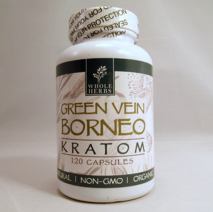 Whole Herbs Kratom Green Vein Borneo 120ct - BBW Supply