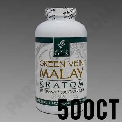 Whole Herbs Kratom Green Vein Malay 500Cap - BBW Supply
