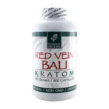 Whole Herbs Kratom Red Vein Bali 500ct - BBW Supply