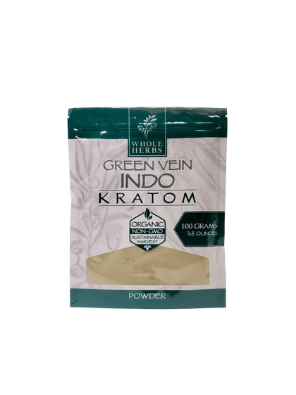 Whole Herbs Kratom Green Vein INDO 100gm/3.5oz
