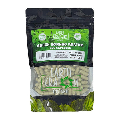 earth kratom_300ct green borneo kratom - BBW Supply