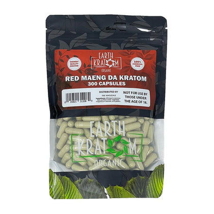 earth kratom_300ct red maeng da kratom - BBW Supply
