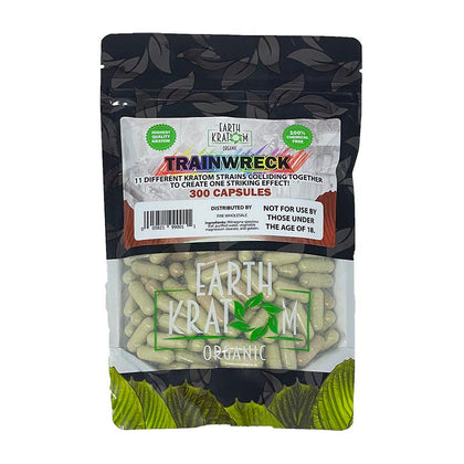 earth kratom_300ct trainwreck blend kratom - BBW Supply
