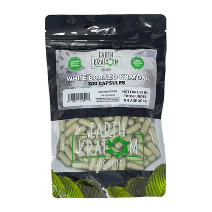 earth kratom_300ct white borneo kratom - BBW Supply