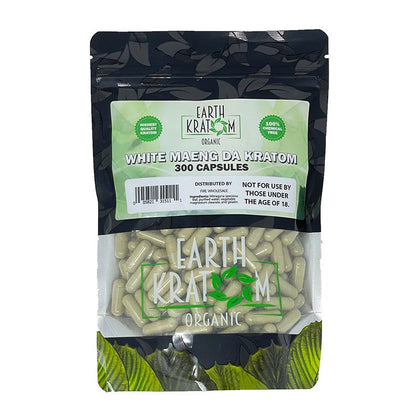 earth kratom_300ct white maeng da kratom - BBW Supply