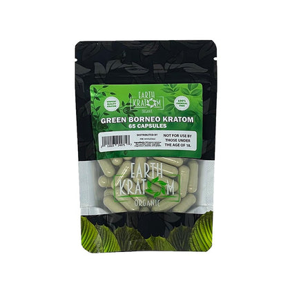 earth kratom_65ct green borneo kratom - BBW Supply