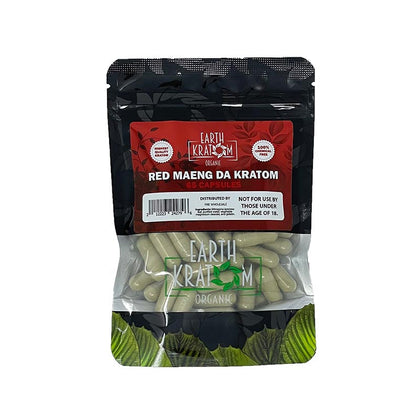 earth kratom_65ct red maeng da kratom - BBW Supply