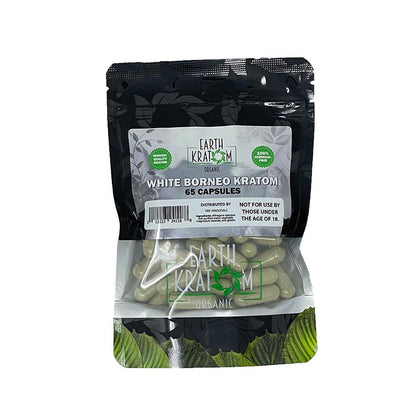 earth kratom_65ct white borneo kratom - BBW Supply