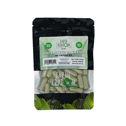 earth kratom_65ct white maeng da kratom - BBW Supply