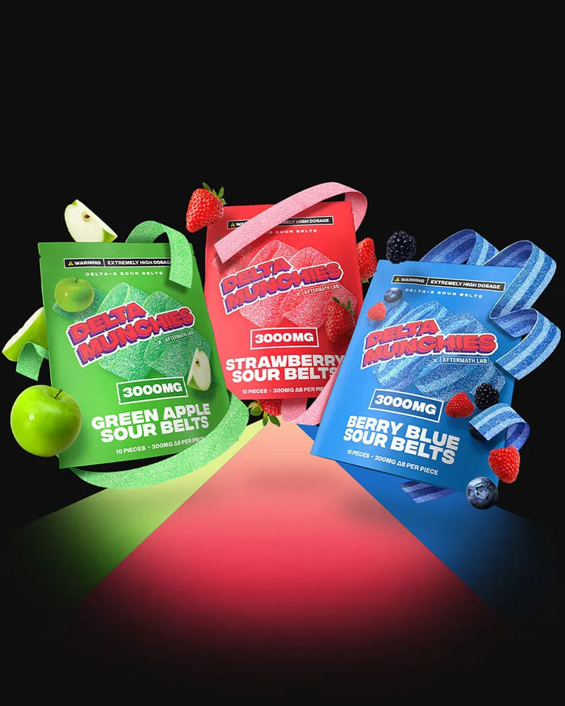 Delta Munchies 3000mg Delta 8 Sour Belts - BBW Supply